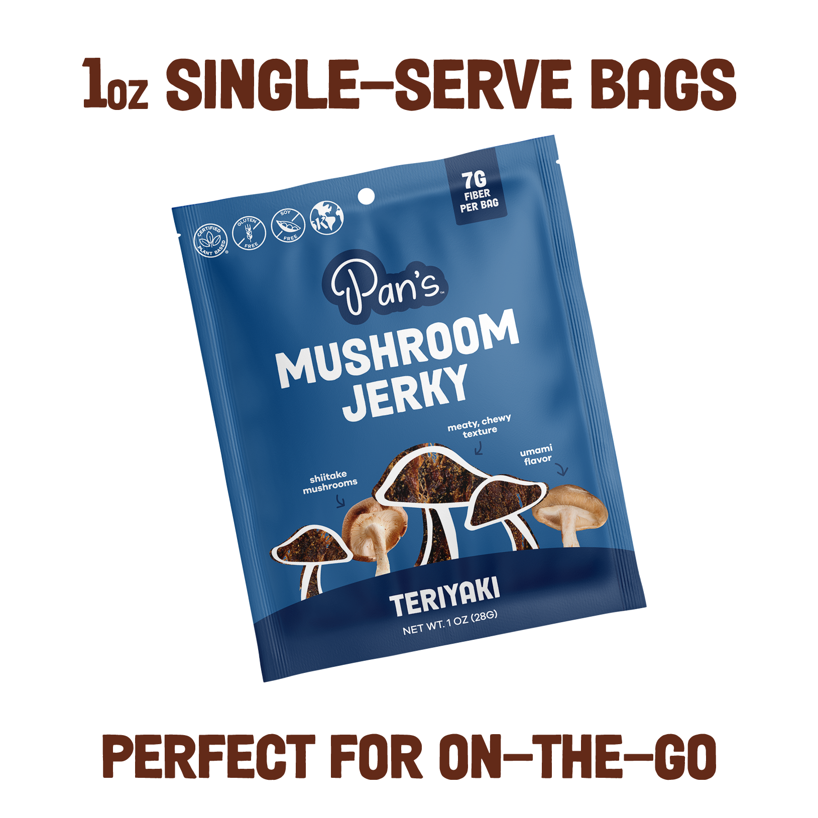 Teriyaki Mushroom Jerky - Single Serve Pack