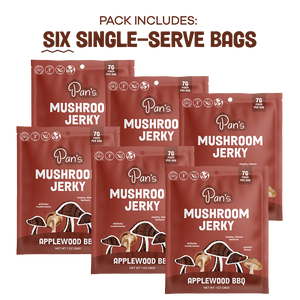 Applewood BBQ Mushroom Jerky - Single Serve Pack