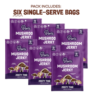 Zesty Thai Mushroom Jerky - Single Serve Pack