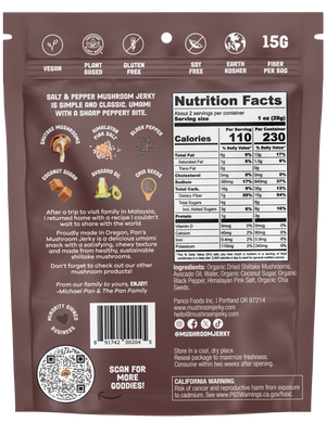 Salt & Pepper Mushroom Jerky