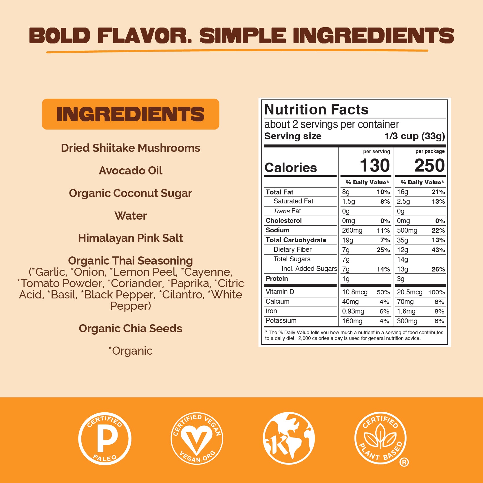 Pan's Mushroom Jerky Zesty Thai Vegan Mushroom Jerky