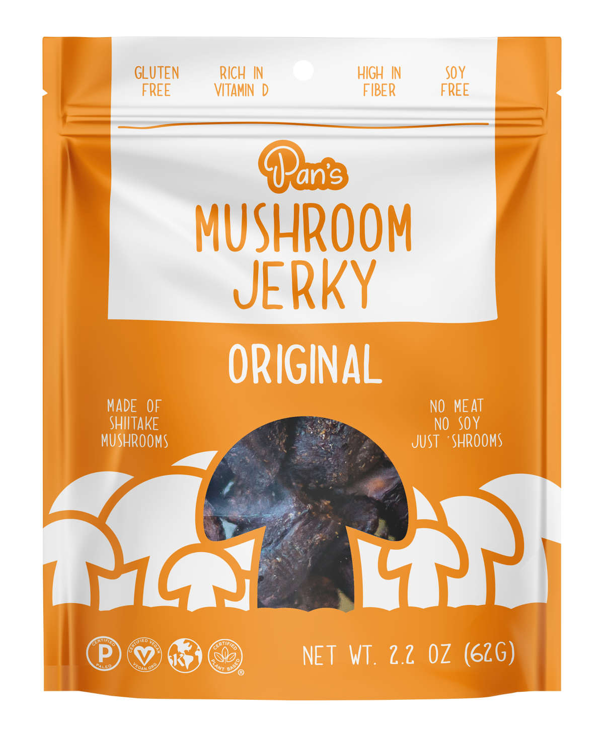 Pan's Mushroom Jerky - Original Vegan Mushroom Jerky
