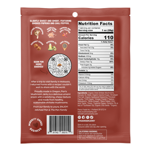 Applewood BBQ Mushroom Jerky - Single Serve Pack