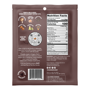 Salt & Pepper Mushroom Jerky - Single Serve Pack