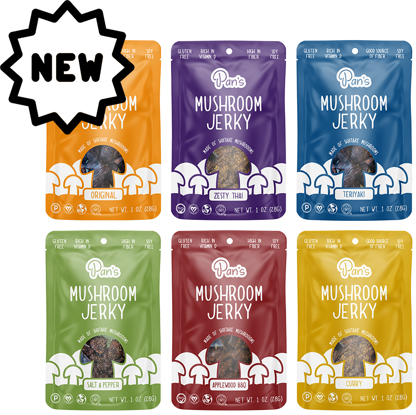 Pan's Mushroom Jerky 1oz Sampler Pack